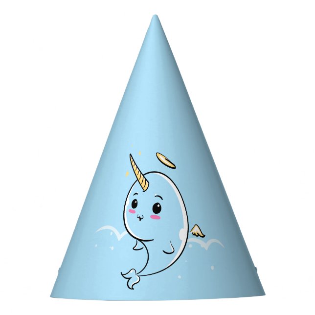 Narwhal Angel Cutie Party Hat (Front)