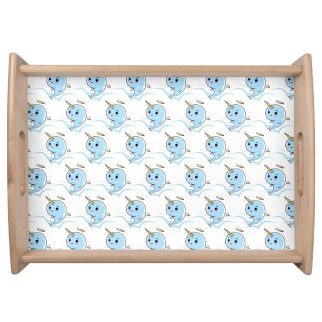 Narwhal Angel Cutie Serving Tray (Front)