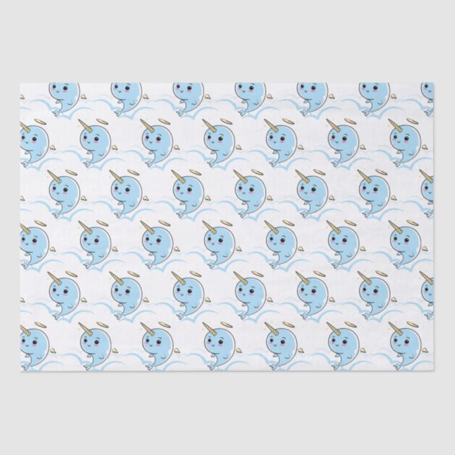 Narwhal Angel Cutie Tissue Paper (Front)