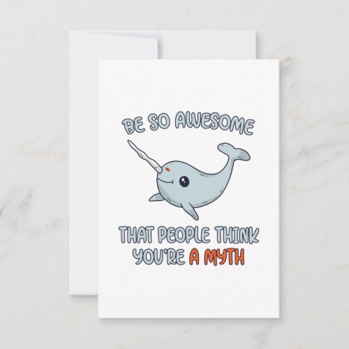 Narwhal Awesome Myth Card