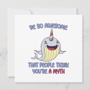 Narwhal Awesome Myth Note Card