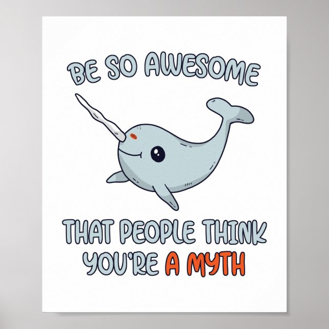 Narwhal Awesome Myth Poster (Front)