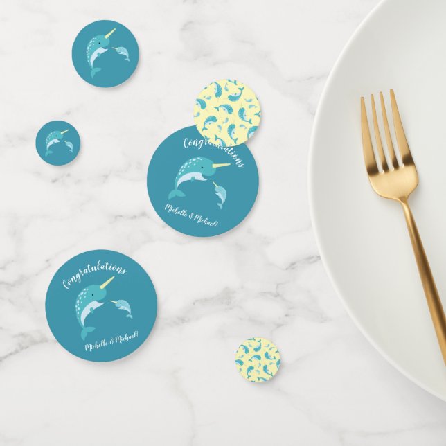 Narwhal Baby Shower Confetti (Group)