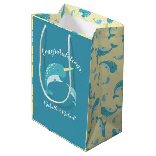 Narwhal Baby Shower Medium Gift Bag