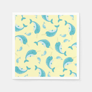 Narwhal Baby Shower Napkins