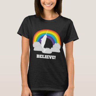Narwhal Believe! Rainbow Shirt