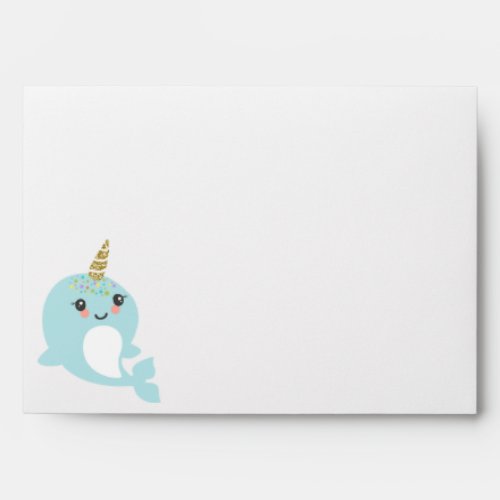 Narwhal Birthday Lined Envelope