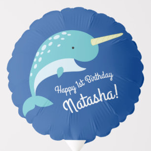 Narwhal Birthday Party Balloon