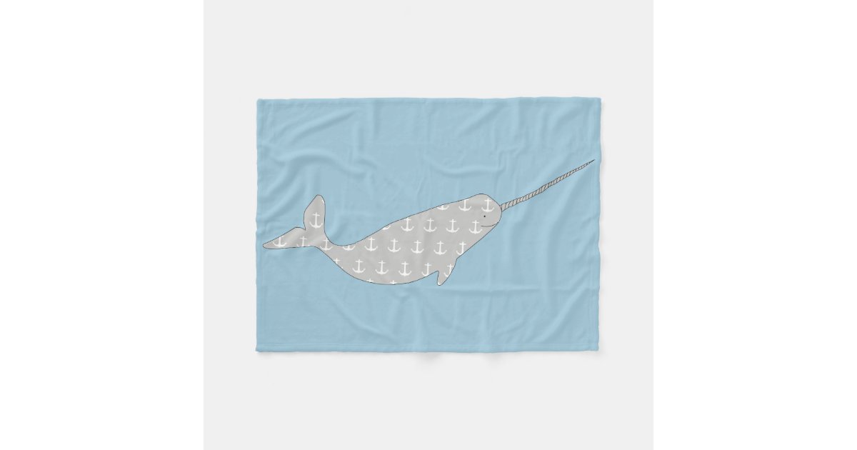 Fabric Bedding/Blanket Narwhal