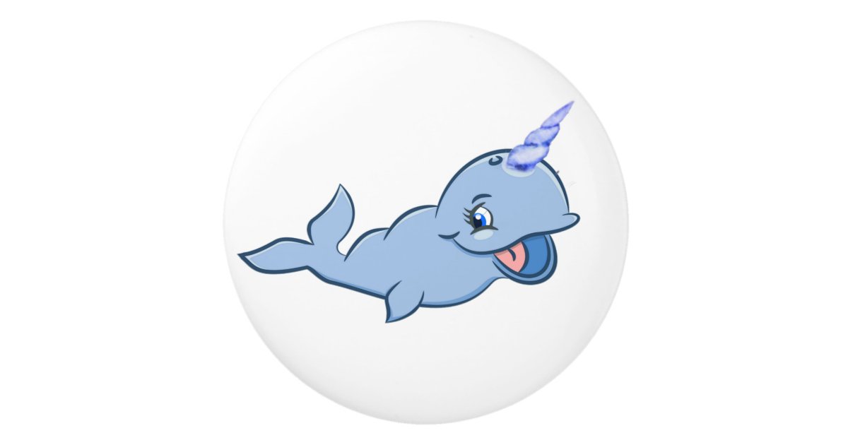 Narwhal Blue Adorable Baby Kawaii Ocean Room Ceramic Knob Zazzle Com List of animals in the ocean in english. zazzle