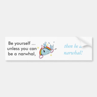 narwhal bumper sticker