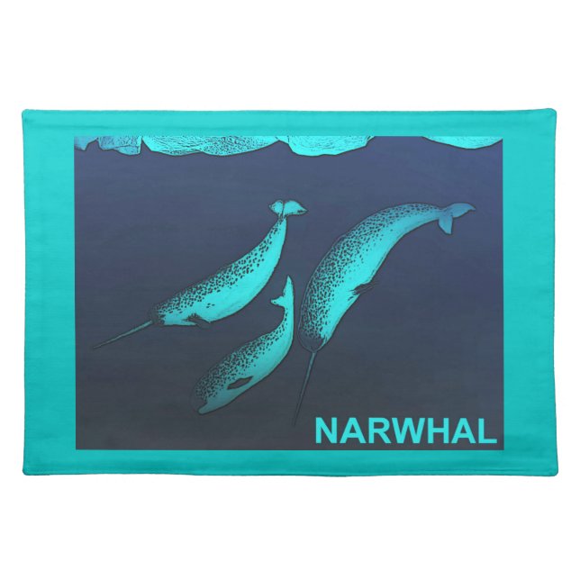Narwhal Cloth Placemat (Front)