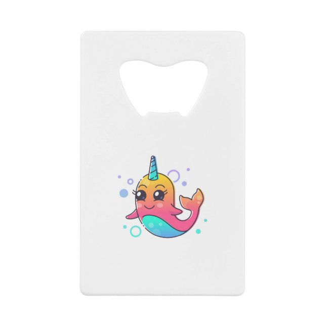 Narwhal Credit Card Bottle Opener (Front)