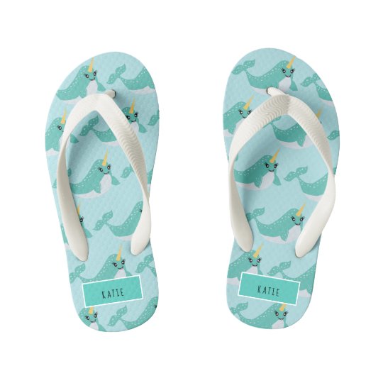 narwhal flip flops