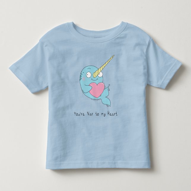 Narwhal Cute Kids Cartoon Toddler T-shirt (Front)