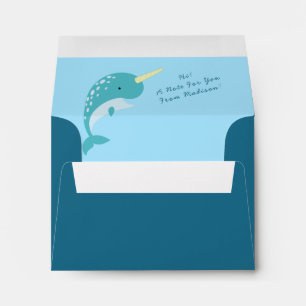 Narwhal Cute Kid's Envelope