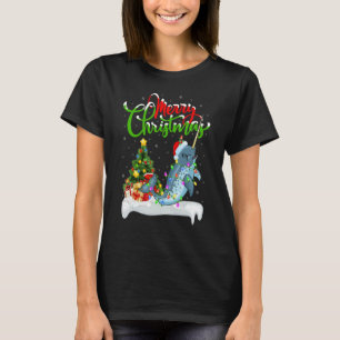 Narwhal Fish   Xmas Decorations Santa Narwhal Chri T-Shirt