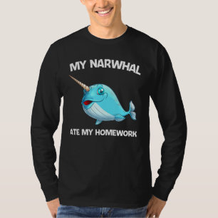 Narwhal For Kids Boys Girl Sea Whale Fish Animal T-Shirt