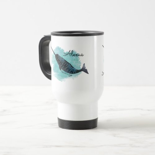 Narwhal Heart Travel Mug