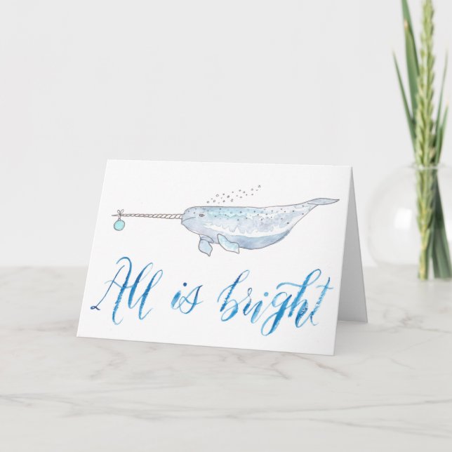 Narwhal Holiday Card (Front)