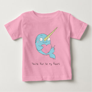 Narwhal Hugging a Heart Baby Kid's T-shirt