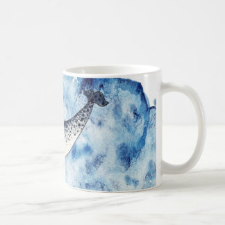 Narwhal in a splash of watercolour coffee mug