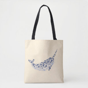 Narwhal In Dots Tote Bag