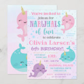 Narwhal Invitation Narwhal Birthday Invite | Zazzle