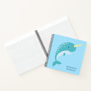 Narwhal Kid's Cute Whale Notebook
