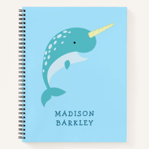 Narwhal Kid's Cute Whale Notebook