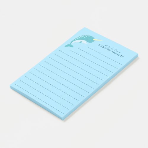 Narwhal Kids Cute Whale Post_it Notes