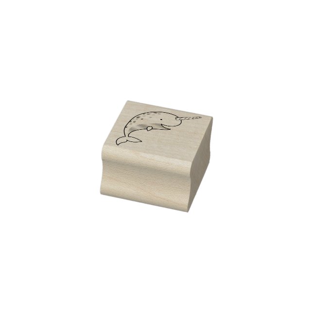 Narwhal Kid's Cute Whale Rubber Stamp (Stamp)