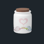 Narwhal Kisses Candy Jar<br><div class="desc">This "Narwhal Kisses" candy jar features two sweet narwhals sharing a kiss - makes a lovely gift for someone you care about... or for yourself!</div>