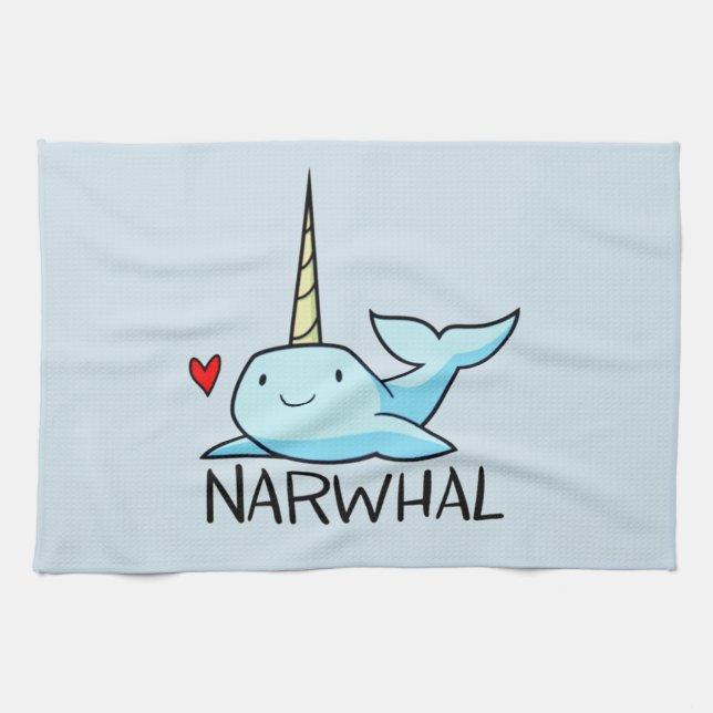 Narwhal Kitchen Towel (Horizontal)
