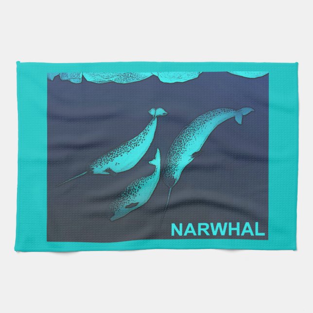 Narwhal Kitchen Towel (Horizontal)