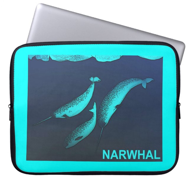 Narwhal Laptop Sleeve (Front)