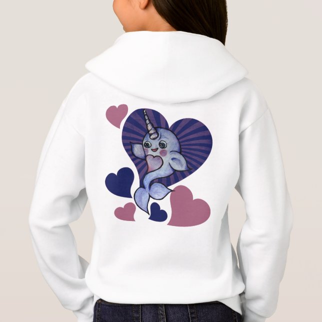 Narwhal love hoodie (Back)