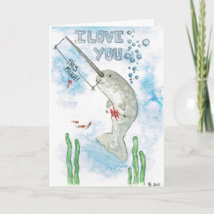 Narwhal loves you thi...THIS MUCH! Holiday Card
