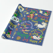Narwhal, Mermaid, Unicorn Custom Name(s) Christmas Wrapping Paper (Unrolled)