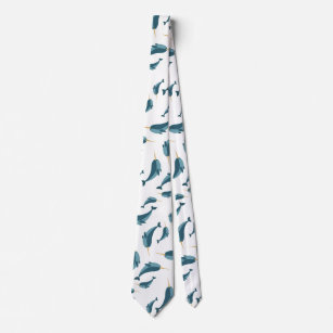 Narwhal Pattern Neck Tie