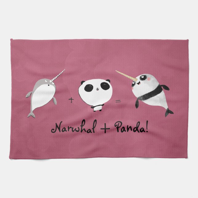 Narwhal plus Panda! Towel (Horizontal)