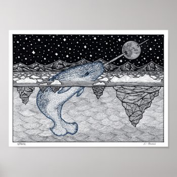 Narwhal Poster by elihelman at Zazzle