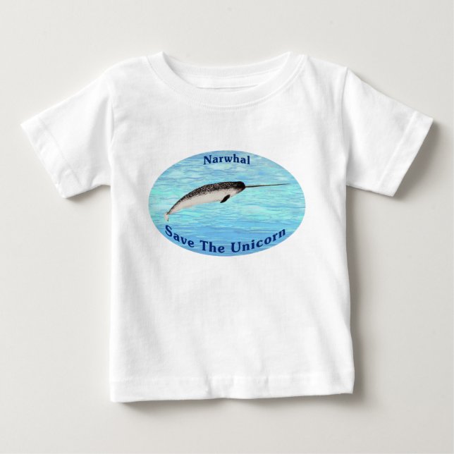 Narwhal - Save The Unicorn Baby T-Shirt (Front)