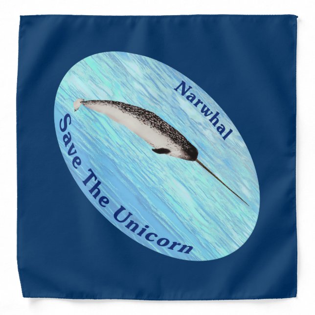 Narwhal - Save The Unicorn Bandana (Front)