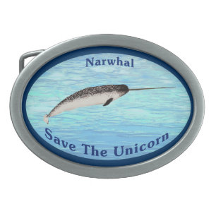 Narwhal - Save The Unicorn Belt Buckle