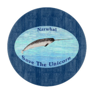 Narwhal - Save The Unicorn Cutting Board