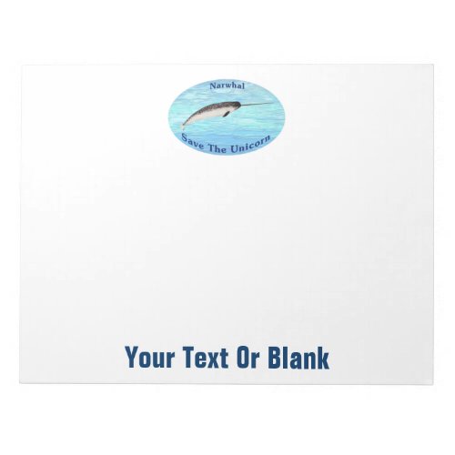 Narwhal _ Save The Unicorn Notepad