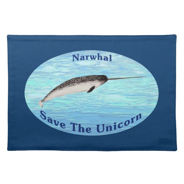 Narwhal - Save The Unicorn Placemat (Front)