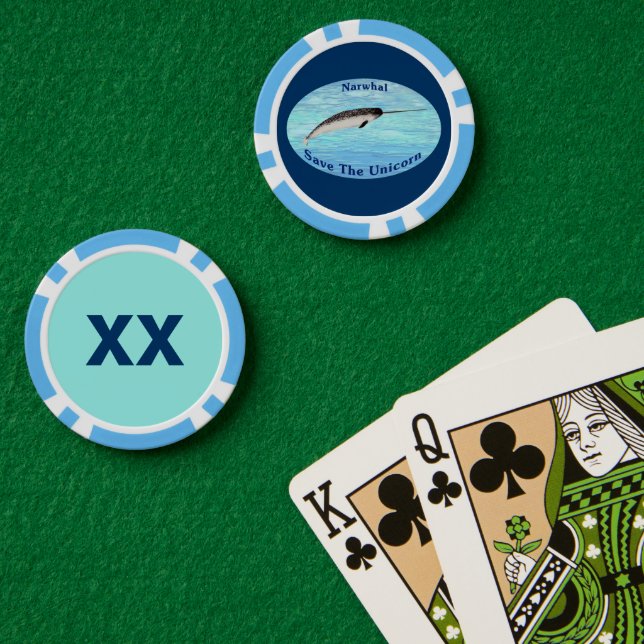 Narwhal - Save The Unicorn Poker Chips (Poker Table (Double))