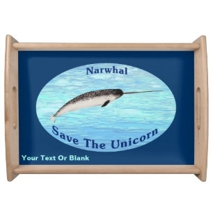 Narwhal - Save The Unicorn Serving Tray